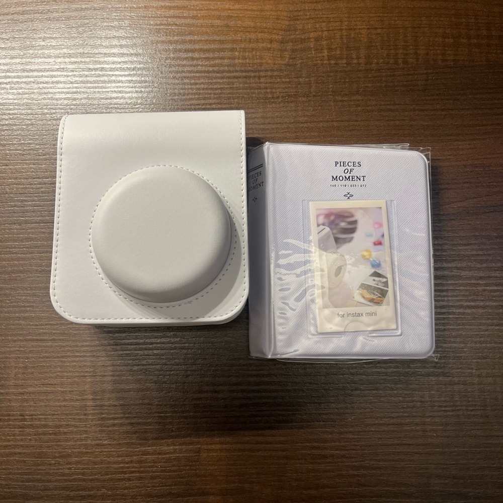 Instax mini camera case, strap and album